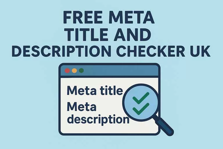 SEO meta title and description checker tool preview for UK websites