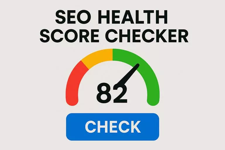 Dashboard view of SEO health score checker tool for UK small business websites